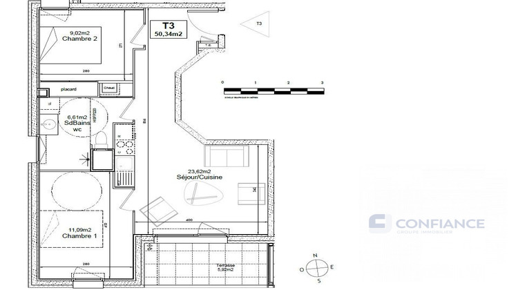 Ma-Cabane - Vente Appartement Décines-Charpieu, 50 m²