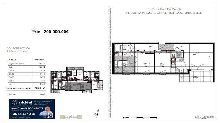 Ma-Cabane - Vente Appartement Delle, 75 m²