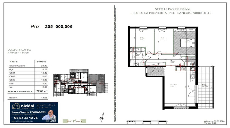 Ma-Cabane - Vente Appartement Delle, 75 m²