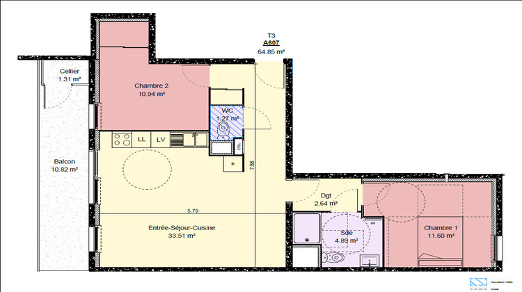 Ma-Cabane - Vente Appartement DIJON, 64 m²