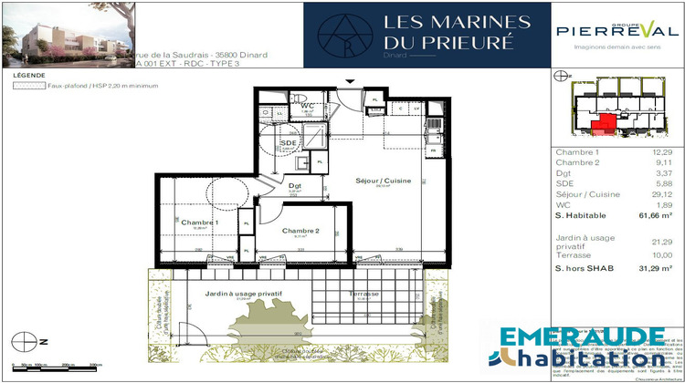 Ma-Cabane - Vente Appartement Dinard, 61 m²