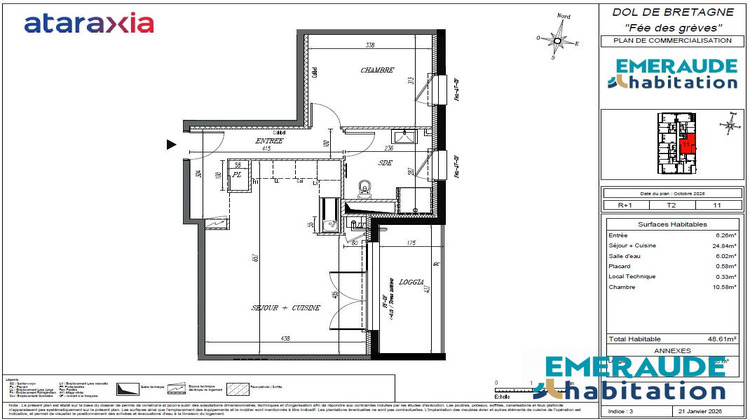 Ma-Cabane - Vente Appartement Dol-de-Bretagne, 48 m²