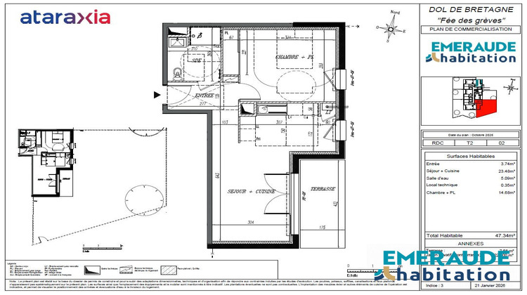 Ma-Cabane - Vente Appartement Dol-de-Bretagne, 47 m²