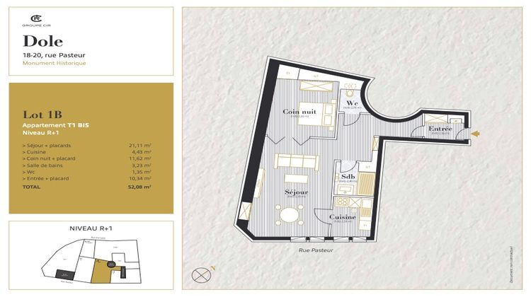 Ma-Cabane - Vente Appartement DOLE, 52 m²