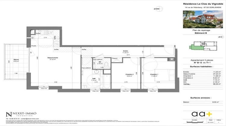 Ma-Cabane - Vente Appartement Dorlisheim, 68 m²