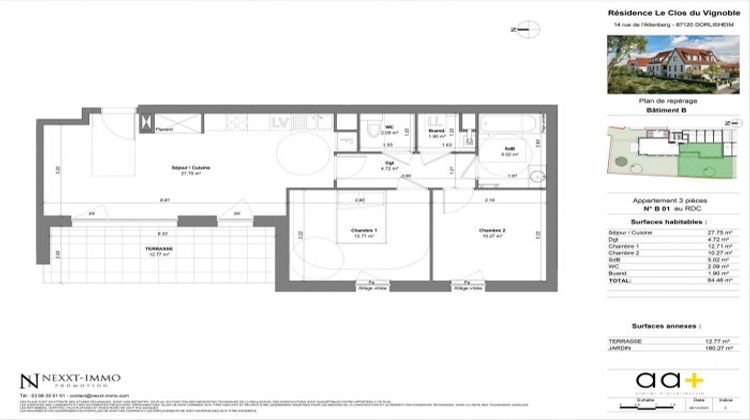 Ma-Cabane - Vente Appartement Dorlisheim, 64 m²