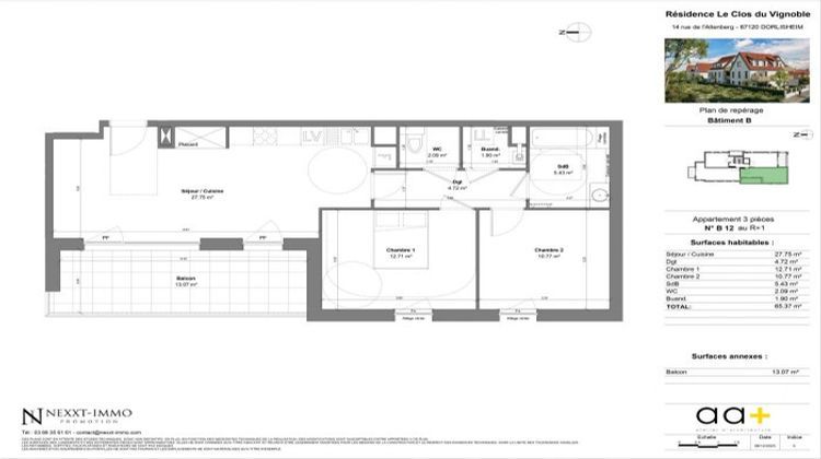 Ma-Cabane - Vente Appartement Dorlisheim, 65 m²