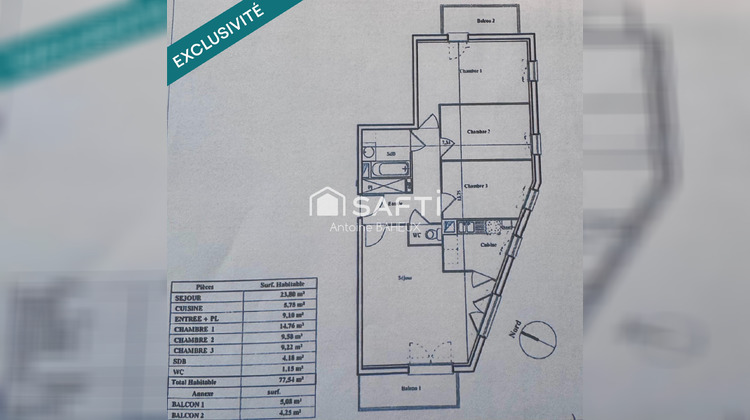 Ma-Cabane - Vente Appartement Douai, 78 m²