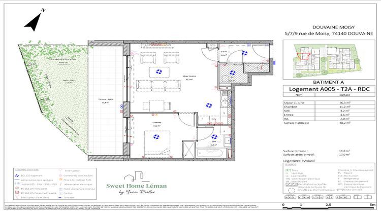 Ma-Cabane - Vente Appartement DOUVAINE, 48 m²