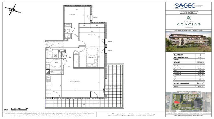 Ma-Cabane - Vente Appartement DOUVAINE, 86 m²
