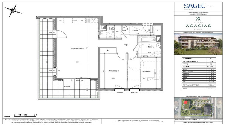 Ma-Cabane - Vente Appartement DOUVAINE, 68 m²