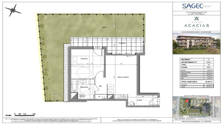 Ma-Cabane - Vente Appartement DOUVAINE, 43 m²