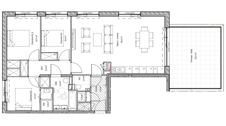Ma-Cabane - Vente Appartement Douvaine, 90 m²
