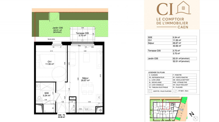 Ma-Cabane - Vente Appartement Douvres-la-Délivrande, 43 m²