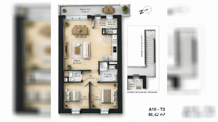 Ma-Cabane - Vente Appartement Douvres-la-Délivrande, 69 m²