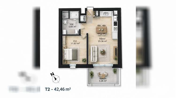 Ma-Cabane - Vente Appartement Douvres-la-Délivrande, 43 m²