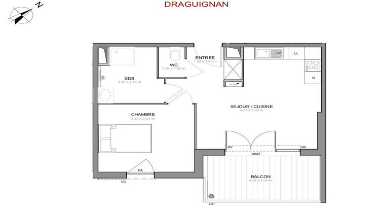 Ma-Cabane - Vente Appartement Draguignan, 42 m²