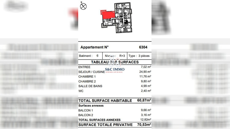 Ma-Cabane - Vente Appartement Drancy, 60 m²