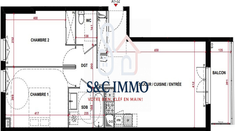 Ma-Cabane - Vente Appartement Dugny, 64 m²