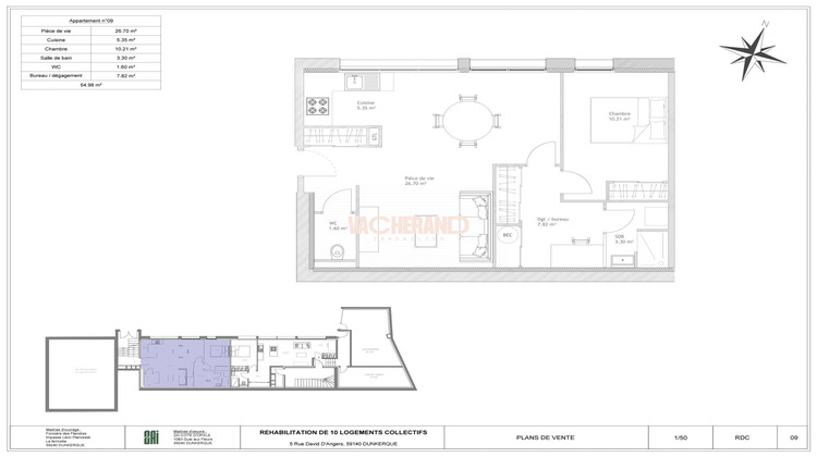Ma-Cabane - Vente Appartement Dunkerque, 54 m²