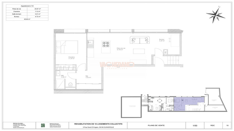 Ma-Cabane - Vente Appartement Dunkerque, 45 m²