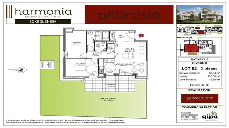 Ma-Cabane - Vente Appartement Eckbolsheim, 69 m²