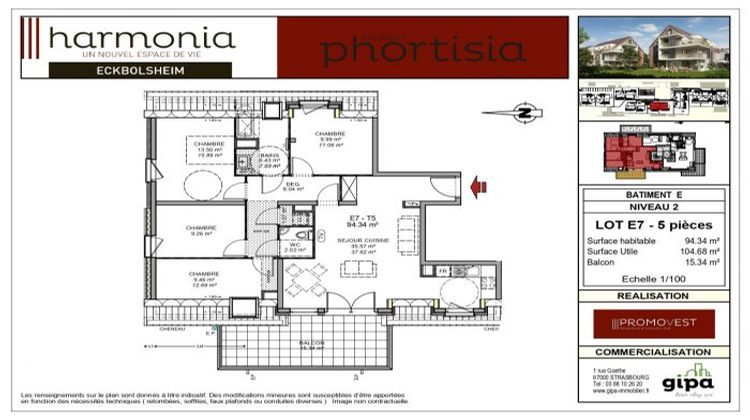 Ma-Cabane - Vente Appartement Eckbolsheim, 94 m²