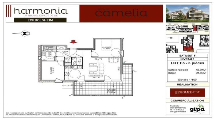 Ma-Cabane - Vente Appartement Eckbolsheim, 63 m²