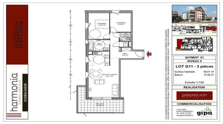 Ma-Cabane - Vente Appartement Eckbolsheim, 70 m²