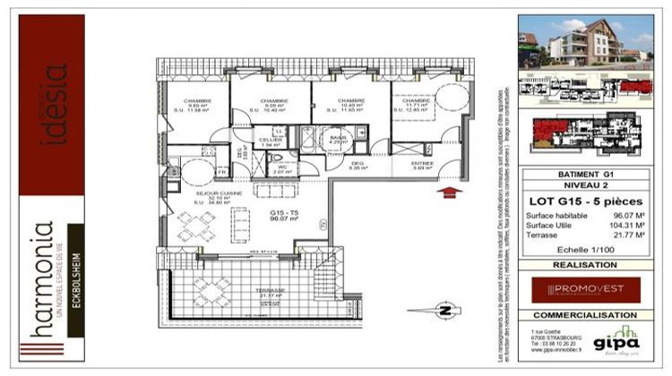 Ma-Cabane - Vente Appartement Eckbolsheim, 96 m²