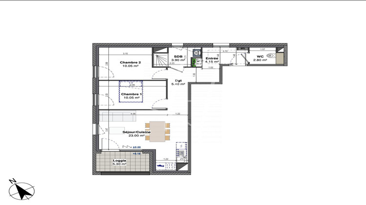 Ma-Cabane - Vente Appartement ENTRANGE, 59 m²