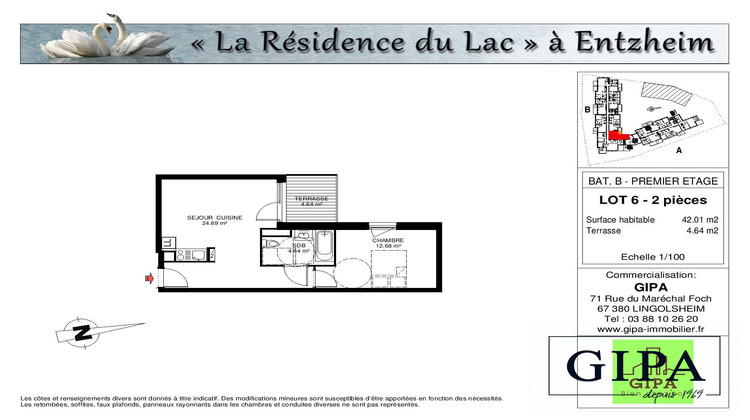 Ma-Cabane - Vente Appartement Entzheim, 42 m²