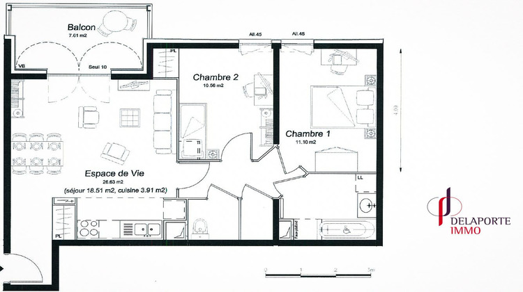 Ma-Cabane - Vente Appartement Ermont, 60 m²