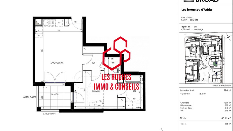 Ma-Cabane - Vente Appartement Ermont, 46 m²