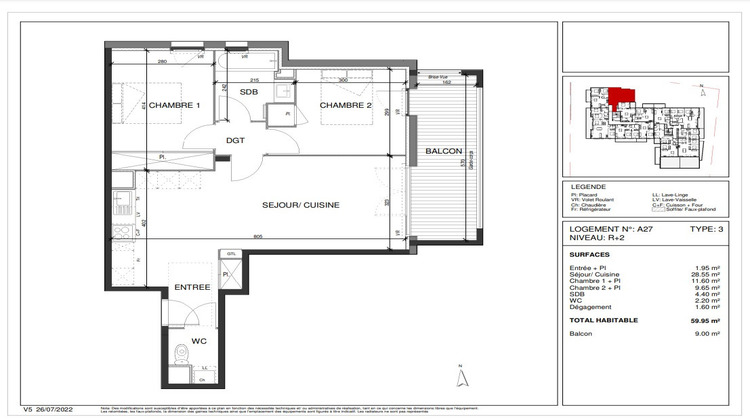 Ma-Cabane - Vente Appartement ESCALQUENS, 60 m²