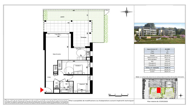 Ma-Cabane - Vente Appartement EVIAN-LES-BAINS, 70 m²