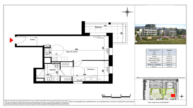 Ma-Cabane - Vente Appartement EVIAN-LES-BAINS, 45 m²
