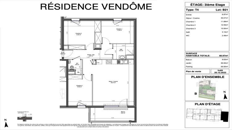 Ma-Cabane - Vente Appartement FONTAINE-LES-DIJON, 80 m²