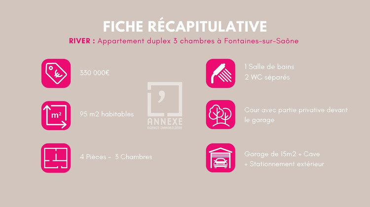 Ma-Cabane - Vente Appartement Fontaines-sur-Saône, 95 m²