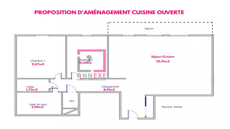 Ma-Cabane - Vente Appartement Fontaines-sur-Saône, 61 m²