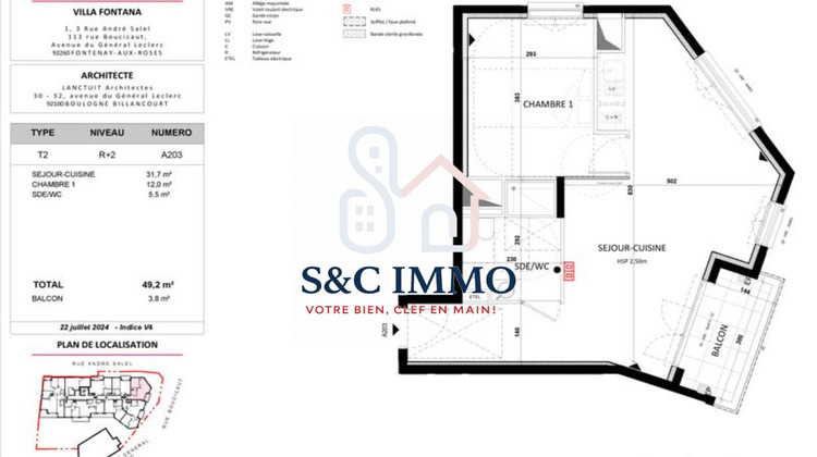 Ma-Cabane - Vente Appartement Fontenay-aux-Roses (), 49 m²