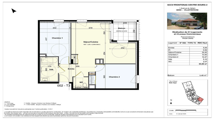 Ma-Cabane - Vente Appartement FRONTONAS, 63 m²