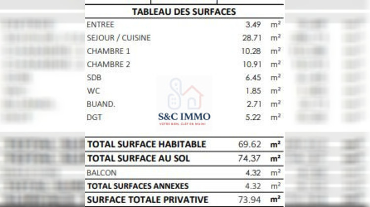 Ma-Cabane - Vente Appartement Gagny, 69 m²