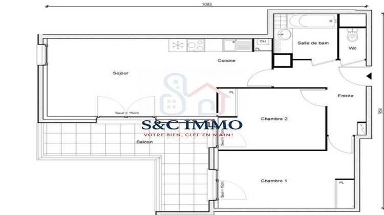 Ma-Cabane - Vente Appartement Gargenville, 64 m²