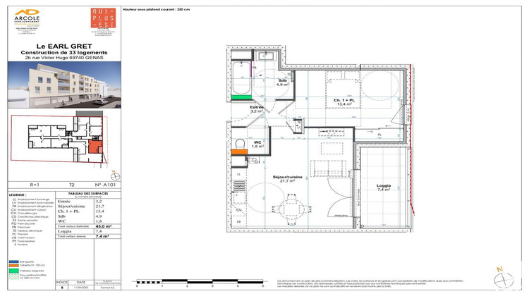Ma-Cabane - Vente Appartement Genas, 45 m²