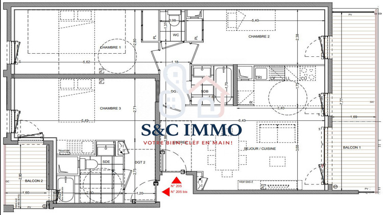 Ma-Cabane - Vente Appartement Gennevilliers, 87 m²