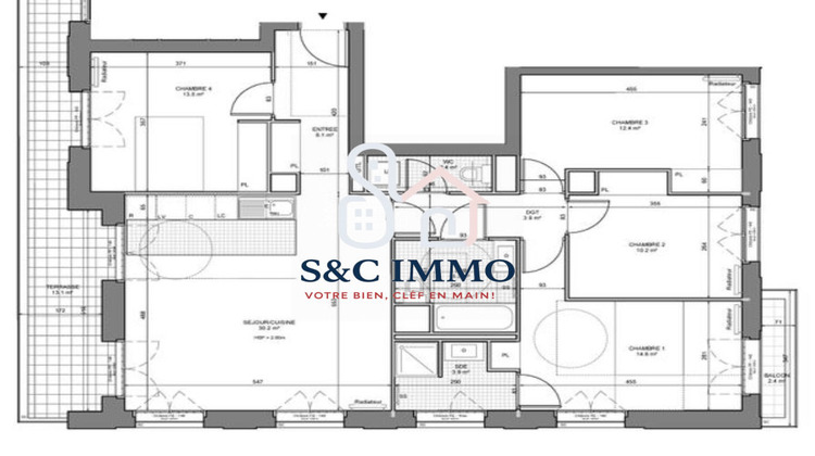 Ma-Cabane - Vente Appartement Gennevilliers, 102 m²
