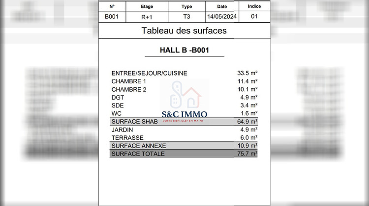 Ma-Cabane - Vente Appartement Gennevilliers, 65 m²