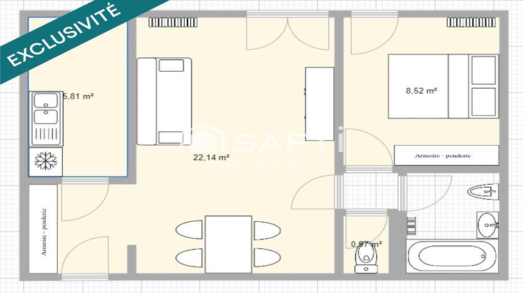 Ma-Cabane - Vente Appartement Gradignan, 45 m²