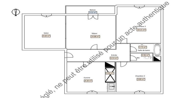 Ma-Cabane - Vente Appartement Grenoble, 63 m²